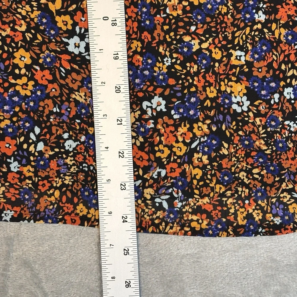 J.Crew Crinkle Peasant Top XXL Dark Floral Long Sleeve Cottagecore Romantic Boho - Picture 9 of 9